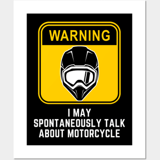 Warning May Spontaneously Start Talking About Motorcycle Posters and Art